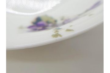 オールドノリタケ　NORITAKE　ヤジロベー印　可憐なスミレのデザインが可愛らしいボウル&プレート5枚セット(日本陶器會社、菫、花、フラワー、皿、深皿、中皿、なます皿、どんぶり、洋食器)(R-078514)
