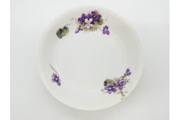 オールドノリタケ　NORITAKE　ヤジロベー印　可憐なスミレのデザインが可愛らしいボウル&プレート5枚セット(日本陶器會社、菫、花、フラワー、皿、深皿、中皿、なます皿、どんぶり、洋食器)(R-078514)