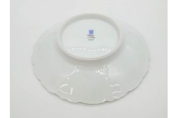 ビンテージ　フランス　LIMOGES　リモージュ　GIRAUD(ジロー)　淡い色彩で描かれた花のデザインが可愛らしいプレート2枚セット(ヴィンテージ、貝皿、シェル、中皿、大皿、変形皿、磁器、洋食器)(R-078515)