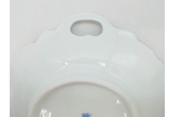 ビンテージ　フランス　LIMOGES　リモージュ　GIRAUD(ジロー)　淡い色彩で描かれた花のデザインが可愛らしいプレート2枚セット(ヴィンテージ、貝皿、シェル、中皿、大皿、変形皿、磁器、洋食器)(R-078515)