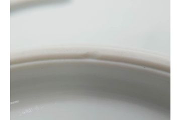 ビンテージ　フランス　LIMOGES　リモージュ　GIRAUD(ジロー)　淡い色彩で描かれた花のデザインが可愛らしいプレート2枚セット(ヴィンテージ、貝皿、シェル、中皿、大皿、変形皿、磁器、洋食器)(R-078515)