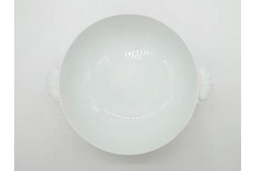 ビンテージ　フランス　LIMOGES　リモージュ　GIRAUD(ジロー)　淡い色彩で描かれた花のデザインが可愛らしいスープチューリン(花柄、フラワー、ヴィンテージ、ふかひれ皿、ポット、トンキ、蓋付き、磁器、洋食器)(R-078516)