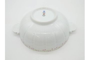 ビンテージ　フランス　LIMOGES　リモージュ　GIRAUD(ジロー)　淡い色彩で描かれた花のデザインが可愛らしいスープチューリン(花柄、フラワー、ヴィンテージ、ふかひれ皿、ポット、トンキ、蓋付き、磁器、洋食器)(R-078516)