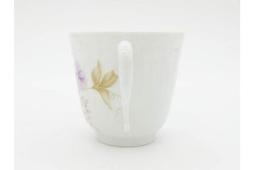 ビンテージ　フランス　LIMOGES　リモージュ　GIRAUD(ジロー)　淡い色彩で描かれた花のデザインが可愛らしいカップ&ソーサー5客セット(C&S、ヴィンテージ、花柄、フラワー、磁器、洋食器)(R-078517)