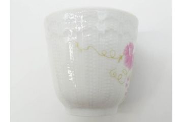 ビンテージ　フランス　LIMOGES　リモージュ　GIRAUD(ジロー)　淡い色彩で描かれた花のデザインが可愛らしいカップ&ソーサー5客セット(C&S、ヴィンテージ、花柄、フラワー、磁器、洋食器)(R-078517)
