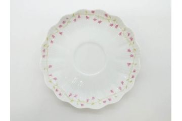 ビンテージ　フランス　LIMOGES　リモージュ　GIRAUD(ジロー)　淡い色彩で描かれた花のデザインが可愛らしいカップ&ソーサー5客セット(C&S、ヴィンテージ、花柄、フラワー、磁器、洋食器)(R-078517)