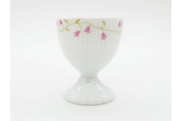 ビンテージ　フランス　LIMOGES　リモージュ　GIRAUD(ジロー)　淡い色彩で描かれた花のデザインが可愛らしいデミタスカップ&ソーサー2客・エッグカップ5客セット(ヴィンテージ、花柄、フラワー、磁器、プレート、洋食器)(R-078518)