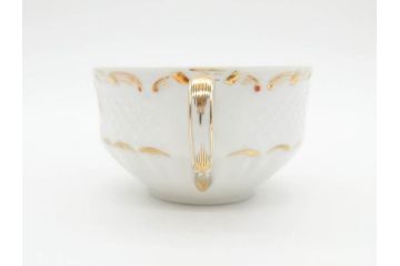 フランス　LIMOGES(リモージュ)　Georges Boyer(ジョルジュ ボワイエ)　気品漂うティーカップ&ソーサー5客セット(バラ、薔薇、ローズ、C&S、磁器、金彩、洋食器)(R-078519)