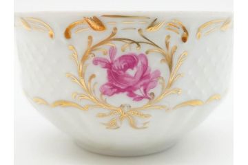フランス　LIMOGES(リモージュ)　Georges Boyer(ジョルジュ ボワイエ)　気品漂うティーカップ&ソーサー5客セット(バラ、薔薇、ローズ、C&S、磁器、金彩、洋食器)(R-078519)