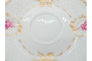 フランス　LIMOGES(リモージュ)　Georges Boyer(ジョルジュ ボワイエ)　気品漂うティーカップ&ソーサー5客セット(バラ、薔薇、ローズ、C&S、磁器、金彩、洋食器)(R-078519)
