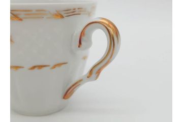 フランス　LIMOGES(リモージュ)　Georges Boyer(ジョルジュ ボワイエ)　気品漂うコーヒーカップ&ソーサー5客セット(C&S、バラ、薔薇、ローズ、磁器、金彩、洋食器)(R-078521)