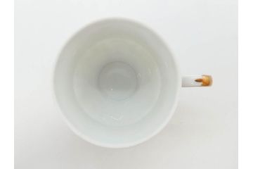 フランス　LIMOGES(リモージュ)　Georges Boyer(ジョルジュ ボワイエ)　気品漂うコーヒーカップ&ソーサー5客セット(C&S、バラ、薔薇、ローズ、磁器、金彩、洋食器)(R-078521)