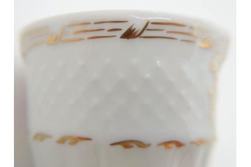 フランス　LIMOGES(リモージュ)　Georges Boyer(ジョルジュ ボワイエ)　気品漂うコーヒーカップ&ソーサー5客セット(C&S、バラ、薔薇、ローズ、磁器、金彩、洋食器)(R-078521)