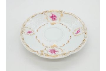 フランス　LIMOGES(リモージュ)　Georges Boyer(ジョルジュ ボワイエ)　気品漂うコーヒーカップ&ソーサー5客セット(C&S、バラ、薔薇、ローズ、磁器、金彩、洋食器)(R-078521)