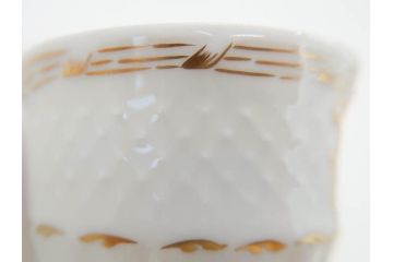 フランス　LIMOGES(リモージュ)　Georges Boyer(ジョルジュ ボワイエ)　気品漂うコーヒーカップ&ソーサー4客セット(C&S、バラ、薔薇、ローズ、磁器、金彩、洋食器)(R-078522)
