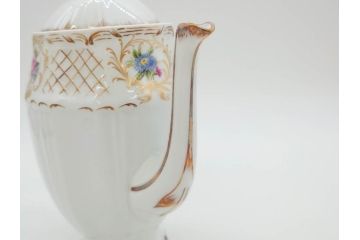 フランス　LIMOGES(リモージュ)　Georges Boyer(ジョルジュ ボワイエ)　バラの絵付けが上品なティーポット(薔薇、ローズ、磁器、金彩、洋食器)(R-078523)
