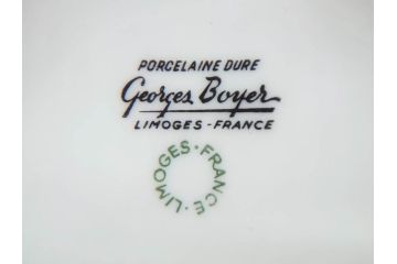 フランス　LIMOGES(リモージュ)　Georges Boyer(ジョルジュ ボワイエ)　バラの絵付けが上品なティーポット(薔薇、ローズ、磁器、金彩、洋食器)(R-078523)