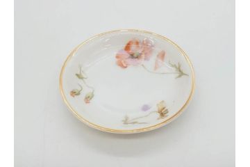 オールドノリタケ　NORITAKE　三越　ヤジロベー印　柔らかい色彩の花のデザインが可愛らしいミニプレート6枚セット(花、フラワー、小皿、豆皿、磁器、洋食器)(R-078524)