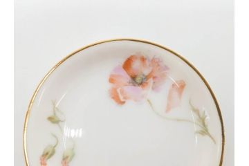 オールドノリタケ　NORITAKE　三越　ヤジロベー印　柔らかい色彩の花のデザインが可愛らしいミニプレート6枚セット(花、フラワー、小皿、豆皿、磁器、洋食器)(R-078524)