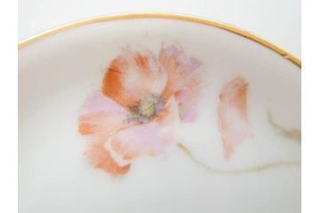 オールドノリタケ　NORITAKE　三越　ヤジロベー印　柔らかい色彩の花のデザインが可愛らしいミニプレート6枚セット(花、フラワー、小皿、豆皿、磁器、洋食器)(R-078524)