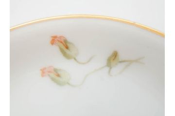 オールドノリタケ　NORITAKE　三越　ヤジロベー印　柔らかい色彩の花のデザインが可愛らしいミニプレート6枚セット(花、フラワー、小皿、豆皿、磁器、洋食器)(R-078524)
