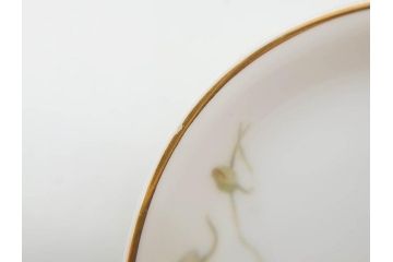 オールドノリタケ　NORITAKE　三越　ヤジロベー印　柔らかい色彩の花のデザインが可愛らしいミニプレート6枚セット(花、フラワー、小皿、豆皿、磁器、洋食器)(R-078524)