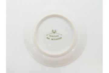 オールドノリタケ　NORITAKE　三越　ヤジロベー印　柔らかい色彩の花のデザインが可愛らしいミニプレート6枚セット(花、フラワー、小皿、豆皿、磁器、洋食器)(R-078524)