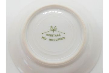 オールドノリタケ　NORITAKE　三越　ヤジロベー印　柔らかい色彩の花のデザインが可愛らしいミニプレート6枚セット(花、フラワー、小皿、豆皿、磁器、洋食器)(R-078524)