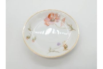 オールドノリタケ　NORITAKE　三越　ヤジロベー印　柔らかい色彩の花のデザインが可愛らしいミニプレート6枚セット(花、フラワー、小皿、豆皿、磁器、洋食器)(R-078524)