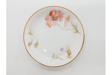 オールドノリタケ　NORITAKE　三越　ヤジロベー印　柔らかい色彩の花のデザインが可愛らしいミニプレート6枚セット(花、フラワー、小皿、豆皿、磁器、洋食器)(R-078524)