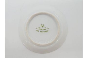 オールドノリタケ　NORITAKE　三越　ヤジロベー印　柔らかい色彩の花のデザインが可愛らしいミニプレート6枚セット(花、フラワー、小皿、豆皿、磁器、洋食器)(R-078524)