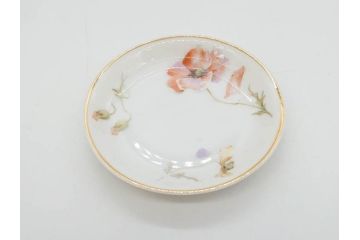 オールドノリタケ　NORITAKE　三越　ヤジロベー印　柔らかい色彩の花のデザインが可愛らしいミニプレート6枚セット(花、フラワー、小皿、豆皿、磁器、洋食器)(R-078524)