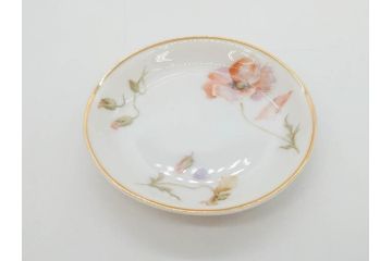 オールドノリタケ　NORITAKE　三越　ヤジロベー印　柔らかい色彩の花のデザインが可愛らしいミニプレート6枚セット(花、フラワー、小皿、豆皿、磁器、洋食器)(R-078524)