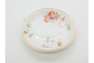 オールドノリタケ　NORITAKE　三越　ヤジロベー印　柔らかい色彩の花のデザインが可愛らしいミニプレート6枚セット(花、フラワー、小皿、豆皿、磁器、洋食器)(R-078524)
