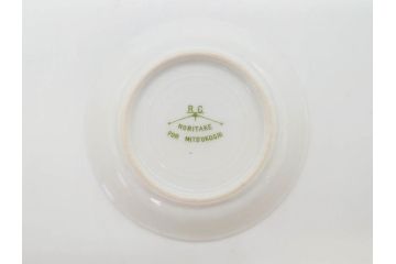 オールドノリタケ　NORITAKE　三越　ヤジロベー印　柔らかい色彩の花のデザインが可愛らしいミニプレート6枚セット(花、フラワー、小皿、豆皿、磁器、洋食器)(R-078524)