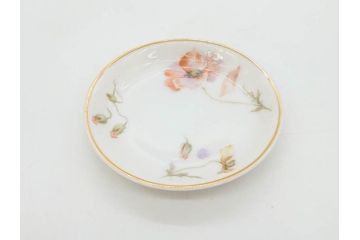 オールドノリタケ　NORITAKE　三越　ヤジロベー印　柔らかい色彩の花のデザインが可愛らしいミニプレート6枚セット(花、フラワー、小皿、豆皿、磁器、洋食器)(R-078524)