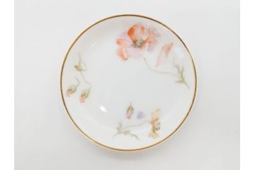 オールドノリタケ　NORITAKE　三越　ヤジロベー印　柔らかい色彩の花のデザインが可愛らしいミニプレート6枚セット(花、フラワー、小皿、豆皿、磁器、洋食器)(R-078524)