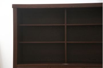中古　美品!!　タモ材　上質な和の空間づくりにおすすめの水屋箪笥サイドボード(サイドキャビネット、収納棚、戸棚、食器棚、茶箪笥)(R-078574)