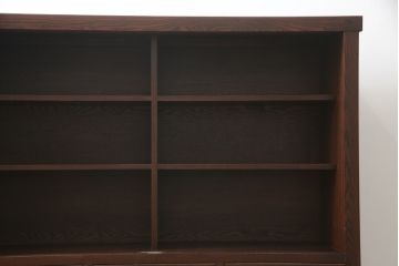 中古　美品!!　タモ材　上質な和の空間づくりにおすすめの水屋箪笥サイドボード(サイドキャビネット、収納棚、戸棚、食器棚、茶箪笥)(R-078574)