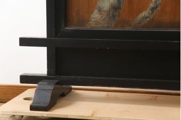 和製アンティーク　日本画　伊藤王作　木製　和の空間づくりにおすすめな桜が大胆に描かれた衝立(つい立て、衝い立て、パーテーション、仕切り)(R-078576)