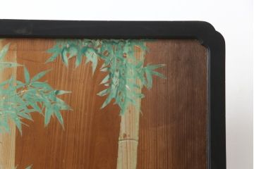 和製アンティーク　日本画　伊藤王作　木製　和の空間づくりにおすすめな桜が大胆に描かれた衝立(つい立て、衝い立て、パーテーション、仕切り)(R-078576)