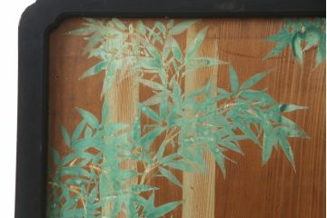 和製アンティーク　日本画　伊藤王作　木製　和の空間づくりにおすすめな桜が大胆に描かれた衝立(つい立て、衝い立て、パーテーション、仕切り)(R-078576)