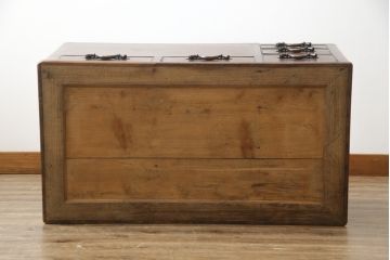 和製アンティーク　特大!!　上品な佇まいが和の雰囲気を引き立てる江戸前長火鉢(囲炉裏、木製火鉢)(R-078585)