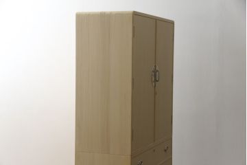 中古　美品!!　さが美　伝統工芸士 東樹義明　上質な和の空間づくりにおすすめな加茂総桐箪笥(胴厚、和タンス、桐たんす、収納箪笥、衣装箪笥、着物箪笥)(R-078587)