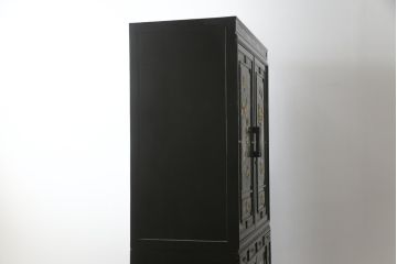 アジアンビンテージ　高級品　韓国民芸家具　圧巻の螺鈿(ラデン)細工がインパクト抜群のワードローブ(洋服タンス、収納棚、ヴィンテージ)(R-078588)