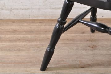 和製ビンテージ　松本民芸家具　#16型スピンドルチェア　ゆったりと座れるダイニングチェア2脚セット(板座チェア、椅子、イス、ヴィンテージ)(定価2脚で約20万円)(R-078597)