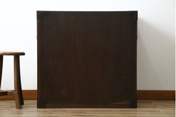 和製アンティーク　前面(欅材)　深みのある色合いが魅力的な米沢帳場箪笥　(R-078617)