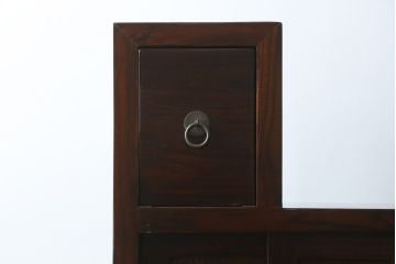 中古　美品　和の空間作りにおすすめの両面使いできる4分割階段箪笥(和箪笥、和タンス、収納箪笥)(R-078618)