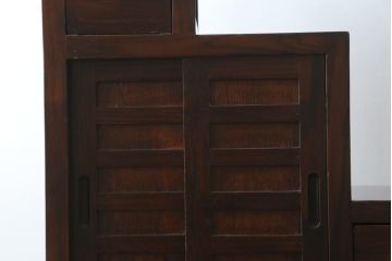 中古　美品　和の空間作りにおすすめの両面使いできる4分割階段箪笥(和箪笥、和タンス、収納箪笥)(R-078618)