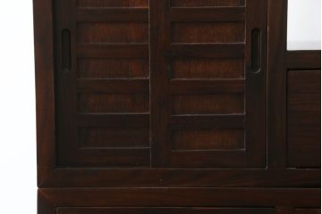 中古　美品　和の空間作りにおすすめの両面使いできる4分割階段箪笥(和箪笥、和タンス、収納箪笥)(R-078618)